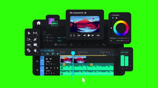 Video editing all panels