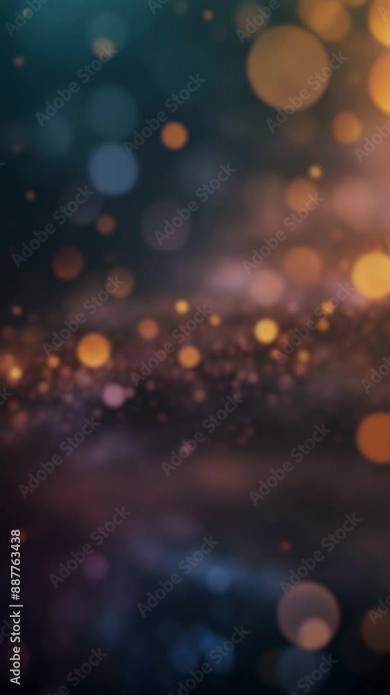 Poster bokeh abstract vertical background, looping
