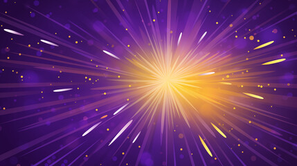 Fototapeta premium Dynamic Purple and Yellow Light Explosion