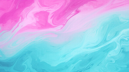 Fototapeta premium Vibrant Pink and Turquoise Fluid Art Pattern