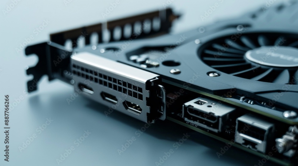 Poster A computer part with a fan on top