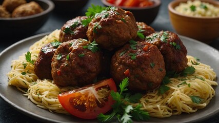 Persian Koofteh Persian Meatballs, fresh foods in minimal style.