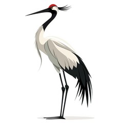Fototapeta premium Crane Classic fashion cartoon isolated whitebackground