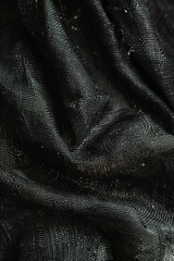 Black canvas texture closeup Generative Ai