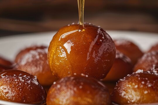 close up gulab jamun