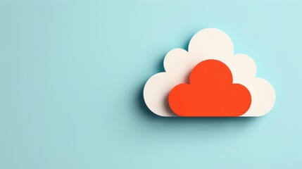 A cloud with a red dot on it