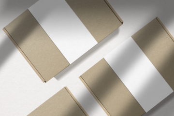 Box's belly band png mockup png, package delivery for small business