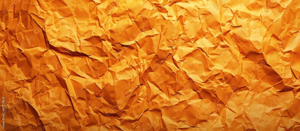 Aufkleber Background with an orange crumpled paper texture providing a grunge look ideal for presentations with copy space image
