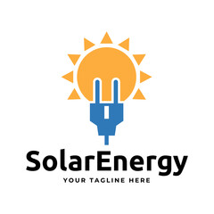 Solar Energy logo designs vector, Sun power logo
