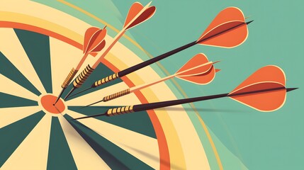 Success An arrow hitting the target perfectly , bullseye, accurate, achievement, goal, precision, successful