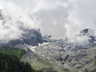 mountain landscape with clouds