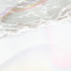 Beach png border, ocean wave design, transparent background