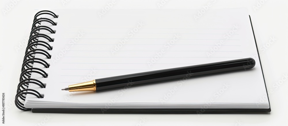 Poster Notepad for jotting down notes with blank space for text or drawings. with copy space image. Place for adding text or design