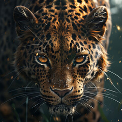Obraz premium Portrait of Leopard in Wildlife Nature