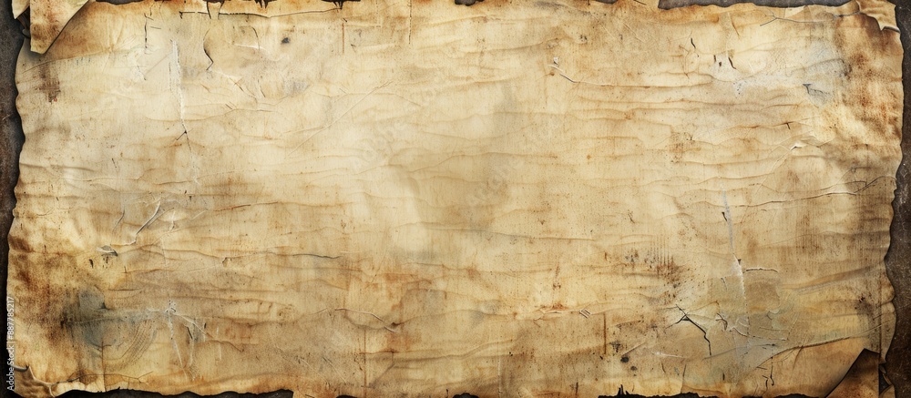 Aufkleber Vintage style design with a blank retro page showcasing an old paper texture on a rough faded surface ideal for backgrounds and with ample copy space image