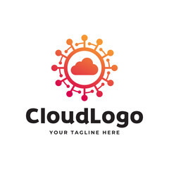 Creative cloud vector logo design template