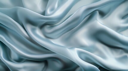 Obraz premium A close-up of soft, blue, flowing fabric.