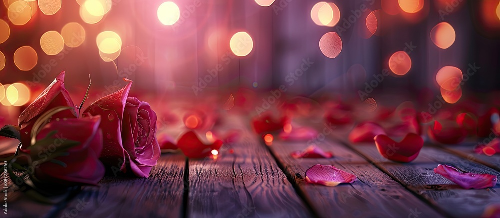 Aufkleber concept for valentine s day with a copy space image to create a romantic and celebratory ambience