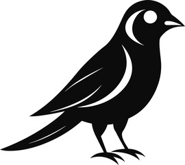Bird vector Art Silhouette illustration. Generative AI