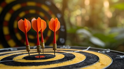 Success An arrow hitting the target perfectly , bullseye, accurate, achievement, goal, precision, successful