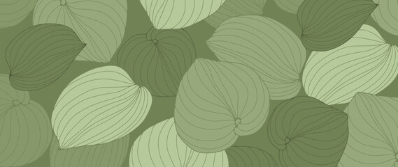 Green tropical foliage summer background. Abstract botanical vector illustration