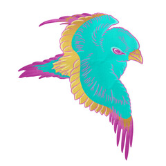 Blue angry bird png, vintage animal illustration, transparent background