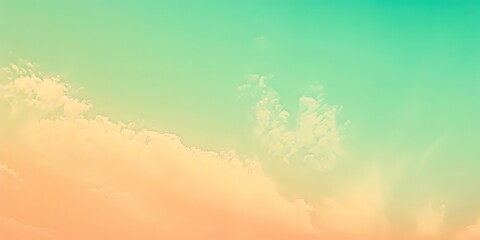 Light aqua blending into pastel peach, forming a refreshing and soft gradient background with a seamless transition.