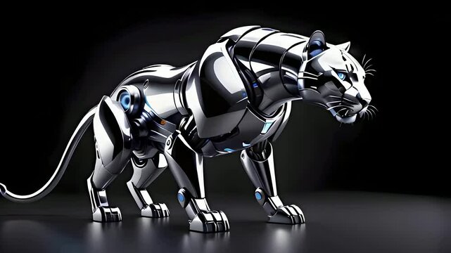 3d metal robot panther