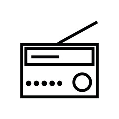 simple icon line radio