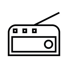 simple icon line radio