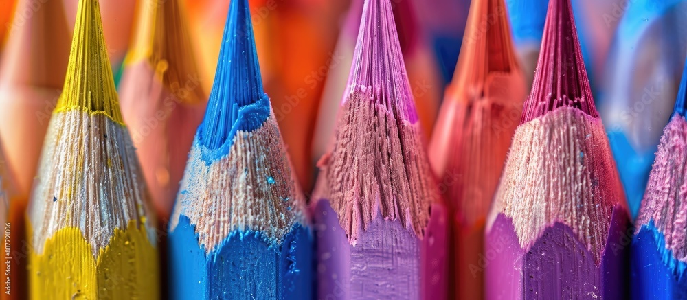 Aufkleber colorful drawing tool with a wide range of hues and shades often utilized by children and artists pe