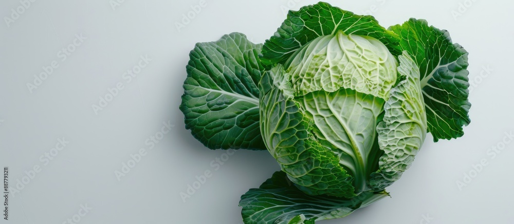 Poster cabbage displayed by itself on a white background with space for copying images