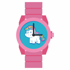 Watch for kids vector cartoon illustration isolated on a white background.