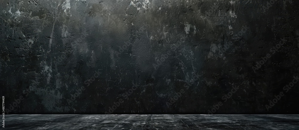 Poster Abstract textured background with a dark concrete wall providing copy space image