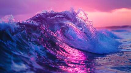 Vibrant Big Neon Wave Background