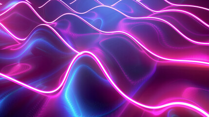 Vibrant Big Neon Wave Background
