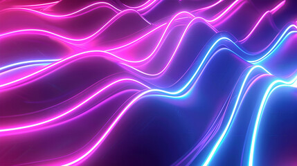 Vibrant Big Neon Wave Background