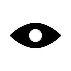 Eye view silhouette icon with simple and modern design