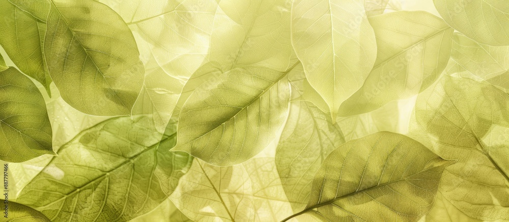 Poster background texture featuring leaves with copy space image
