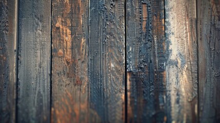Close-up of aged, weathered wooden planks showing texture and details, ideal for rustic or vintage design elements.