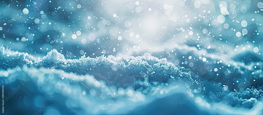 Poster Symbolic winter background with snow ideal for text or lettering with a focused copy space image