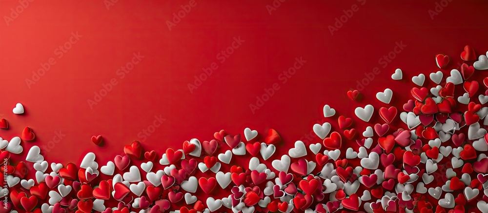 Poster a festive backdrop filled with numerous hearts suitable for valentine s day or other love occasions 