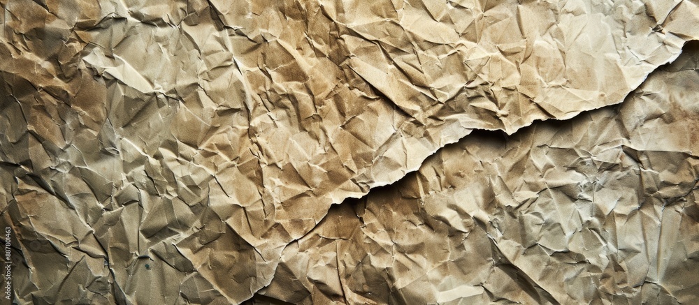 Aufkleber A worn crumpled paper with visible creases and imperfections creates an aged backdrop in this copy space image