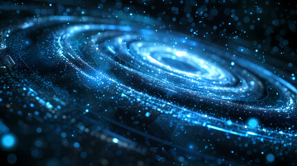 Obraz premium spiral galaxy in blue