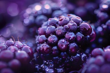 Dewy Blackberries in Morning Light
