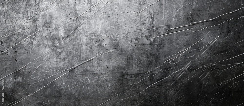 Aufkleber Textured gray metal background with scratch marks and a brushed iron pattern providing a stylish steel design element with space for graphics. with copy space image. Place for adding text or design