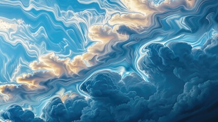 Clouds in the sky resemble ocean waves