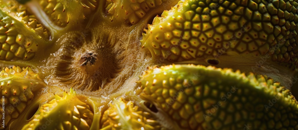 Aufkleber Jackfruit s shell has a rough surface ideal for a copy space image