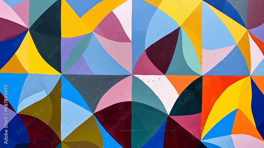Poster explore the influence of geometric patterns in abstract art movements.