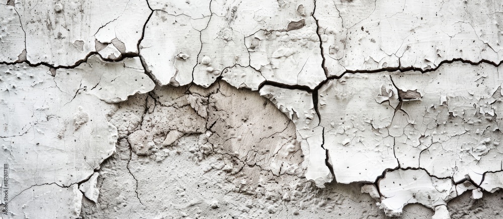 Poster cracked concrete wall providing a textured background with copy space image